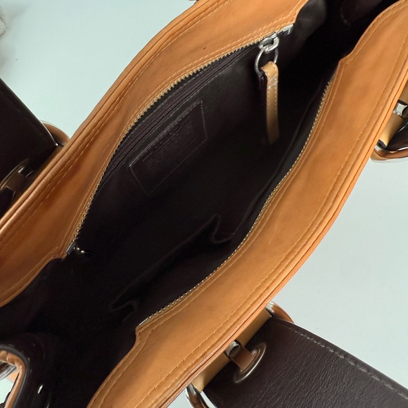 Coach Tan Leather Tote Bag | Classic Shoulder Bag | Authentic - Picture 2 of 5